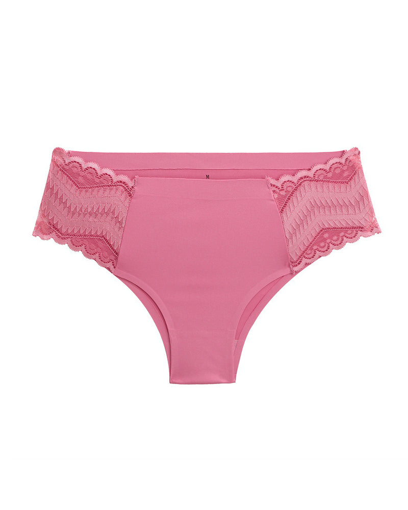 Comfortable Solid Color Milk Silk Lace Stitching Women's Underwear