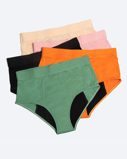 Women's Mid-Waist Four-Layer Leak-Proof, Absorbent and Breathable Menstrual Panties