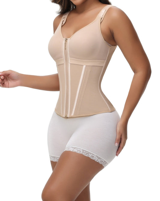 Women's Waist and Abdomen Shaping Tights Ultimate Latex Corset Vest With Bra