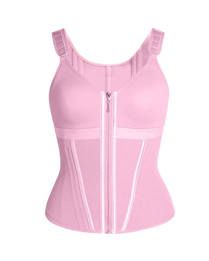 Women's Waist and Abdomen Shaping Tights Ultimate Latex Corset Vest With Bra
