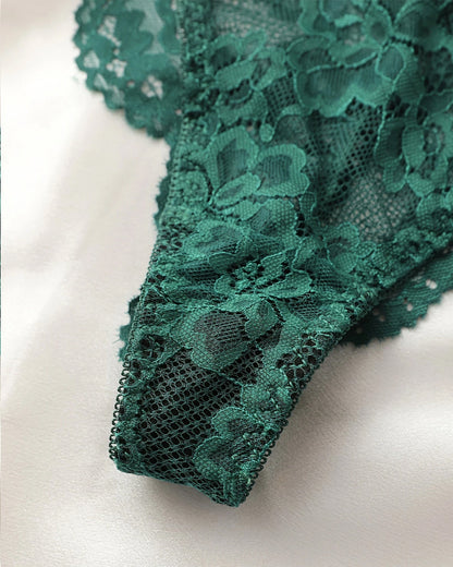 Women's Floral Lace Sexy Lingerie Breathable Comfort Underwear Set