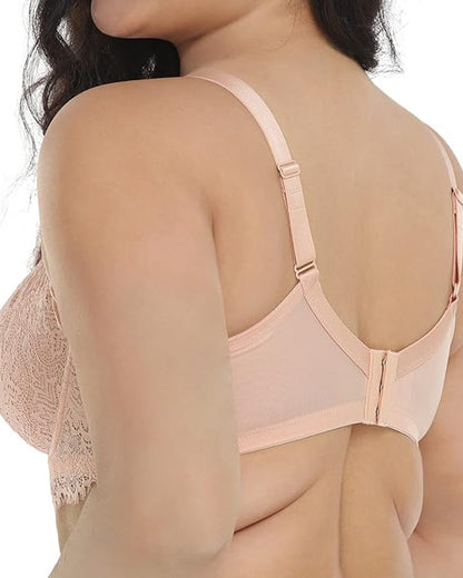 Sunflower Lace Unlined Unpadded Large Size Full Cup Underwire Bra
