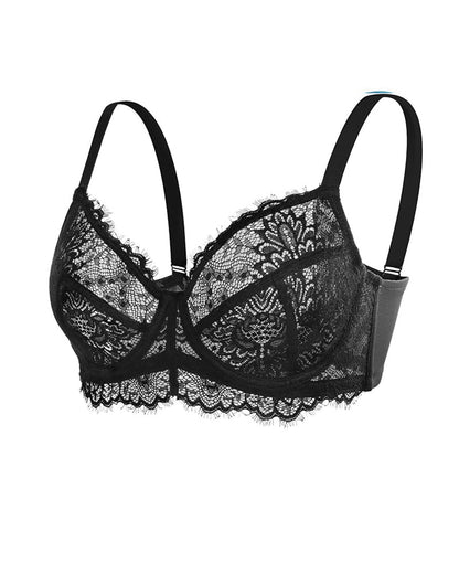 Sunflower Lace Unlined Unpadded Large Size Full Cup Underwire Bra