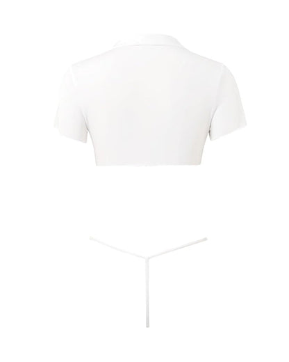 Sexy Fun Schoolgirl Role Play 4 Piece Lingerie Set