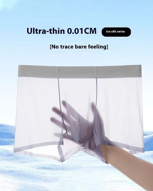 Men's Ice Silk Sexy Comfortable Thin Seamless Breathable Underwear