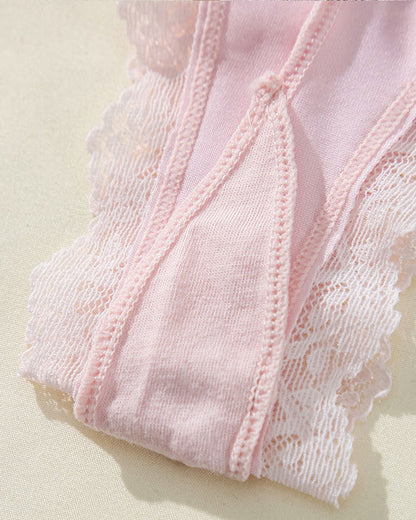 Women's Sexy Comfortable High Elastic Pure Cotton Crotch Lace Breathable Panties