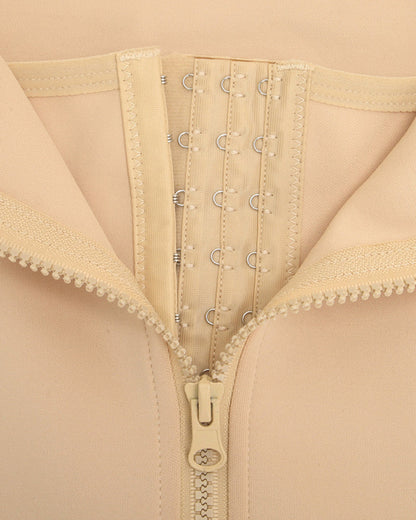 Women's Adjustable Patterned Straps Button Zipper Waist and Abdomen Shaper