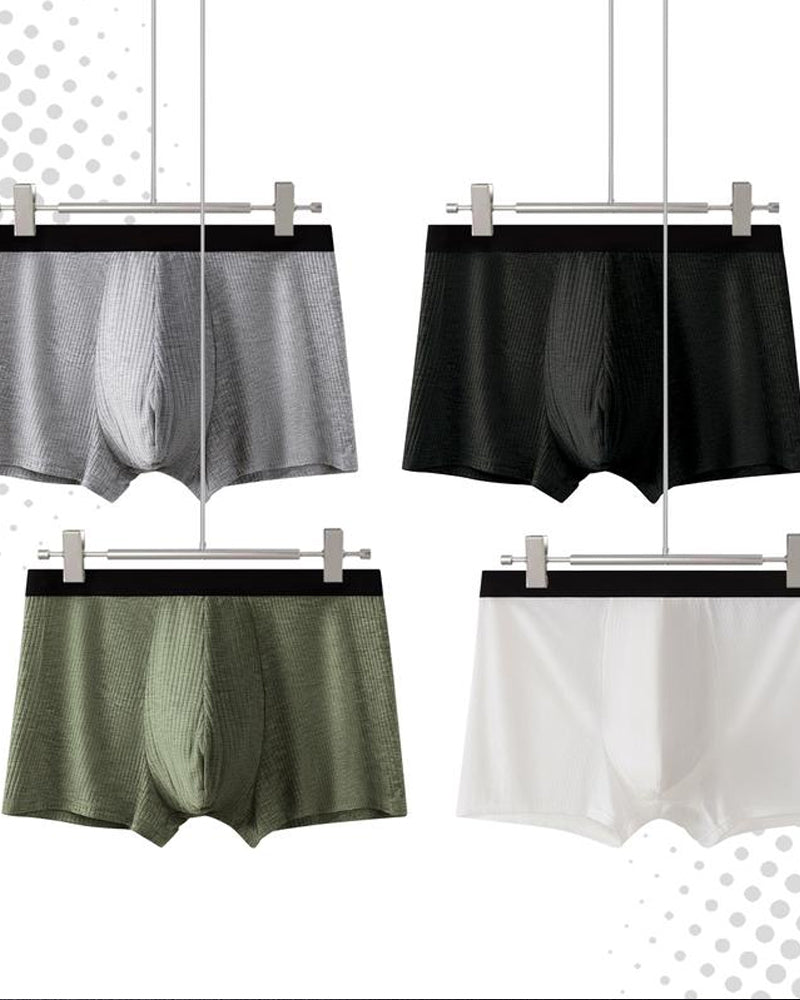 Men's Breathable Colorblock Elastic Waist Briefs