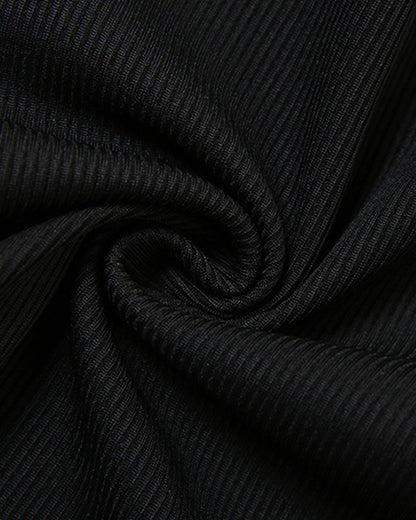 Sexy Deep V Knitted Solid Color Back Strap Hip-Lifting Jumpsuit