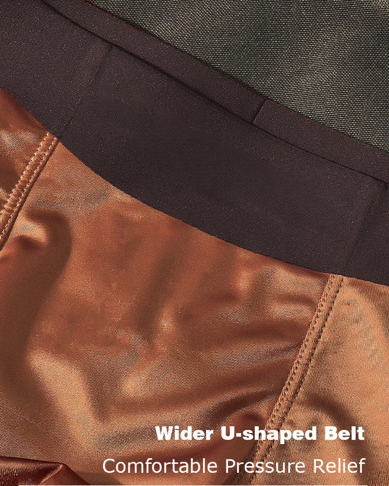 Men's Ice Silk Mulberry Silk Antibacterial Boxer Briefs