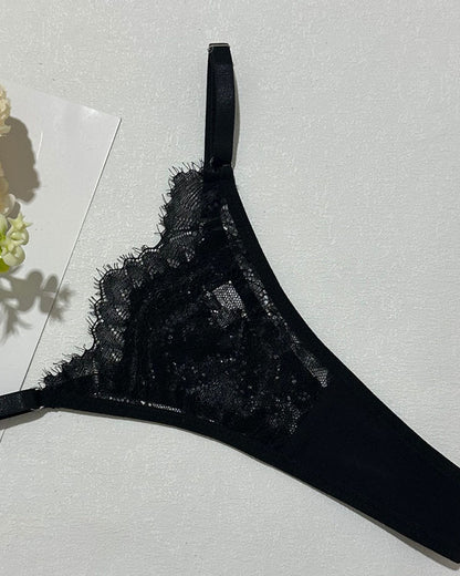 Sexy Lace See-Through Mesh Tulle Skirt Six-Piece Set