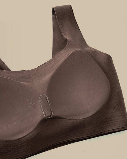 Solid Color No-Wire Seamless Push-Up Casual Vest Bra