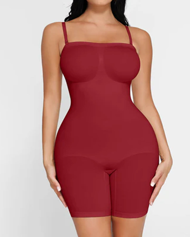 Women's Seamless Tummy Control Body Shaper with Removable Straps