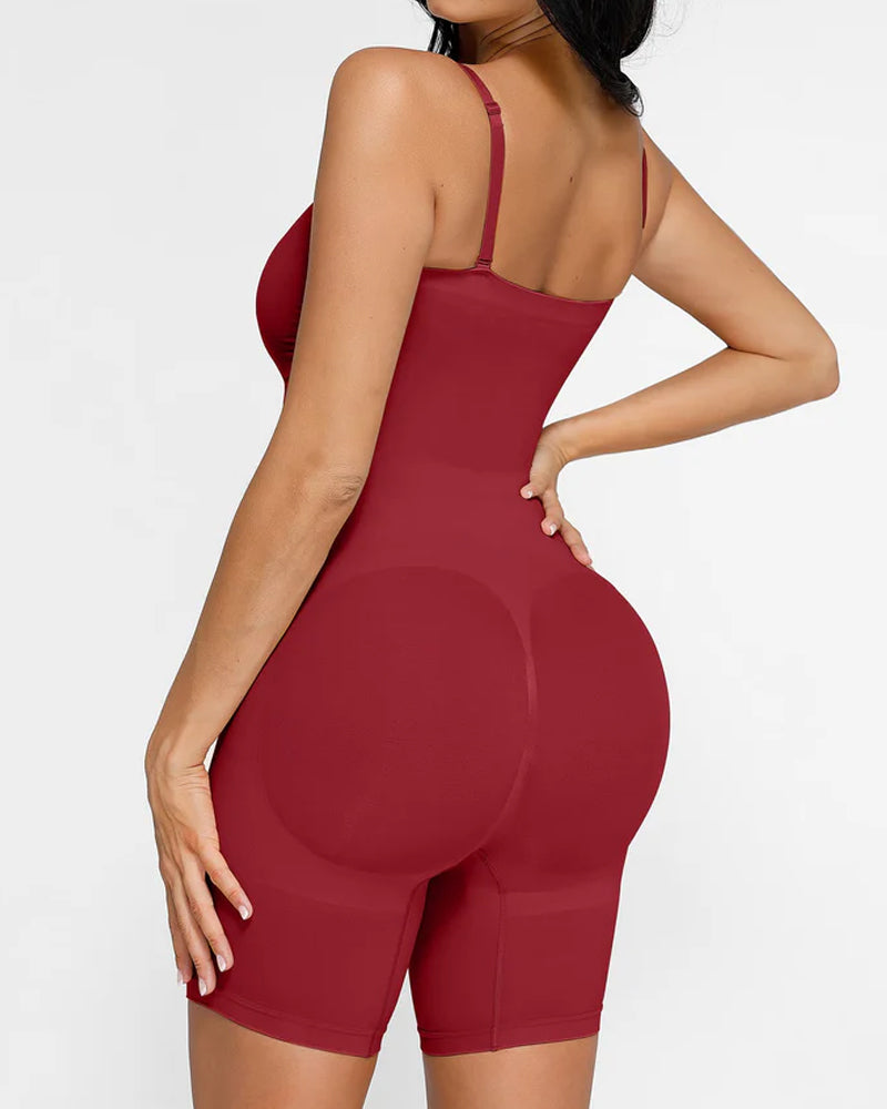 Women's Seamless Tummy Control Body Shaper with Removable Straps