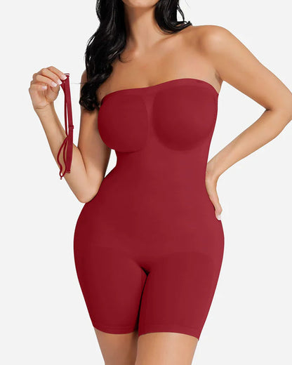 Women's Seamless Tummy Control Body Shaper with Removable Straps