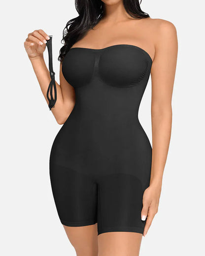 Women's Seamless Tummy Control Body Shaper with Removable Straps