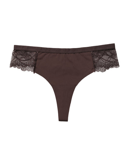 Sexy Lace Colorblock Seamless Thong