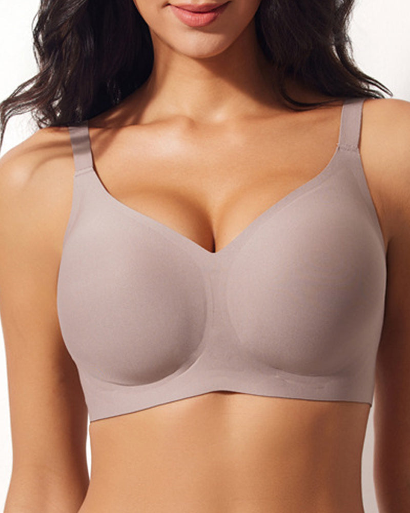Women's Wire-Free Seamless Push-Up Comfortable Plus Size Bra