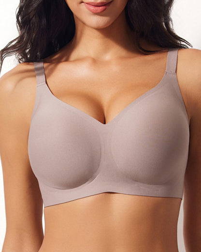 Women's Wire-Free Seamless Push-Up Comfortable Plus Size Bra