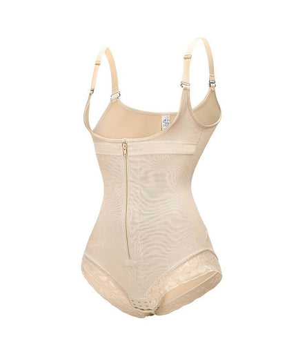 Women Shapewear Tummy Control Fajas Colombianas Body Shaper Zipper Open Bust Bodysuit