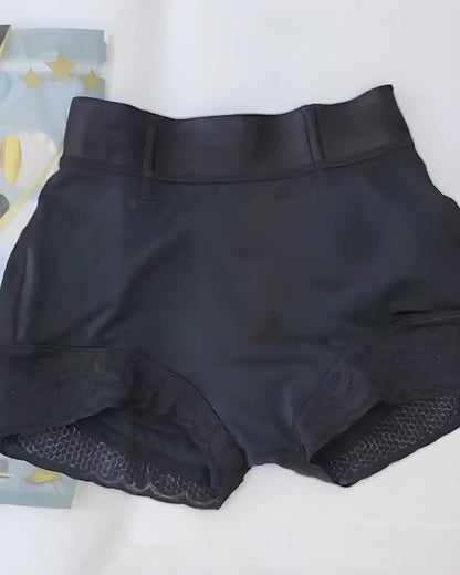 Women's High Waist Lace Trim Body Shaping Panties