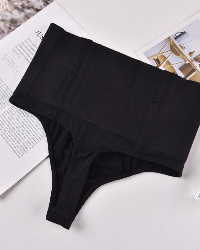High-waisted Seamless Elastic Waist Shaping Panties