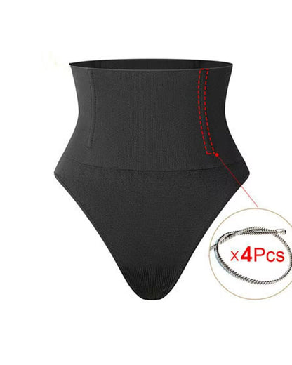 High-waisted Seamless Elastic Waist Shaping Panties