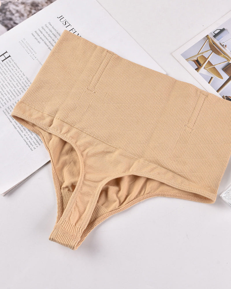 High-waisted Seamless Elastic Waist Shaping Panties