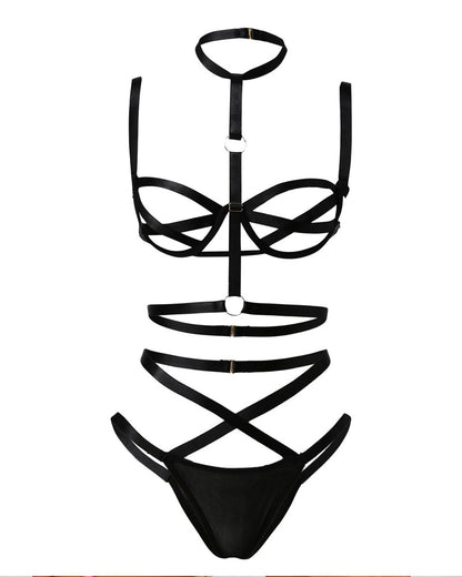 Sexy Bandage Hollow Underwear Set