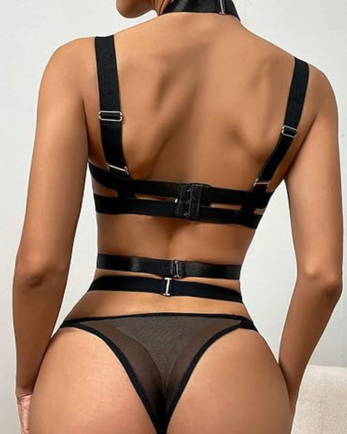 Sexy Bandage Hollow Underwear Set