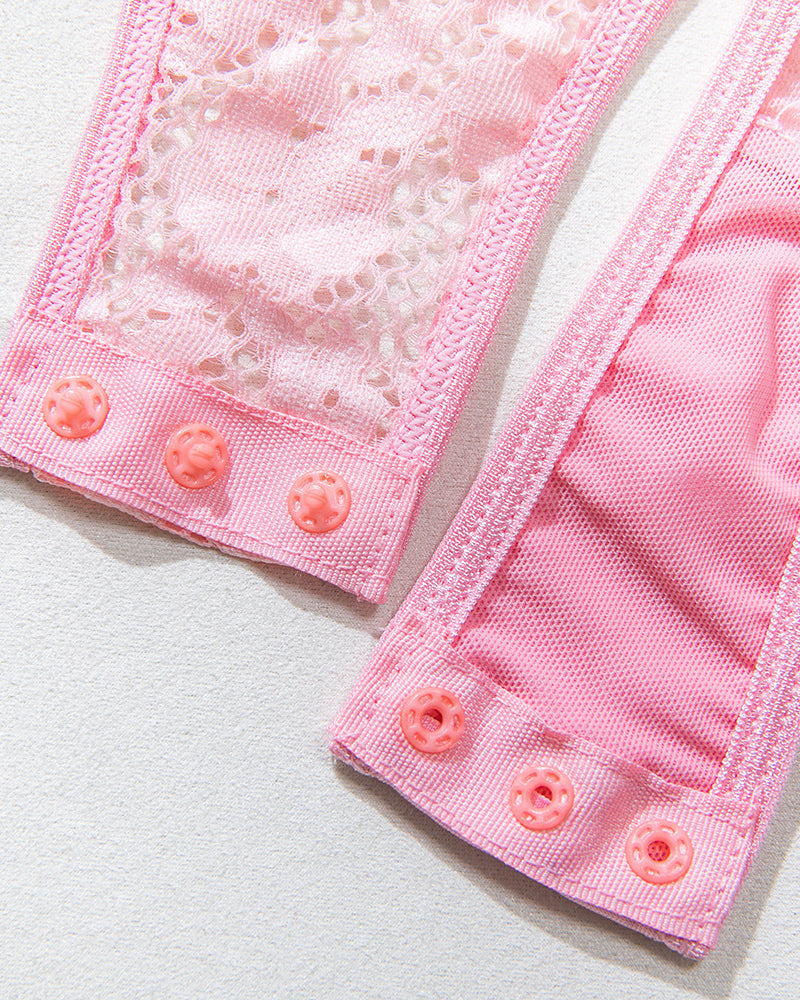 Sexy Lace See-Through Body-Shaping Hollow Bodysuit