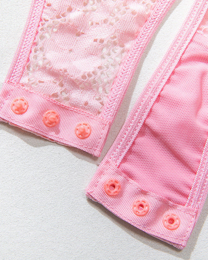 Sexy Lace See-Through Body-Shaping Hollow Bodysuit