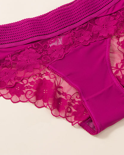Women's Mesh See-Through Flower Lace Sexy Comfortable Panties