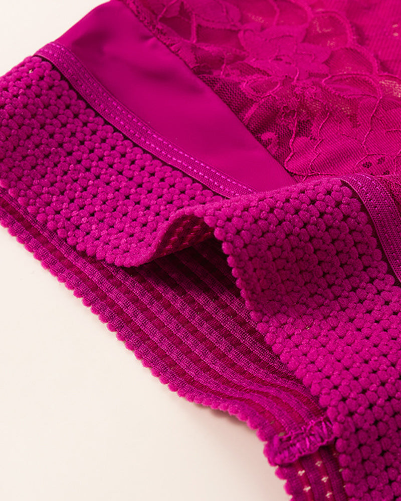 Women's Mesh See-Through Flower Lace Sexy Comfortable Panties