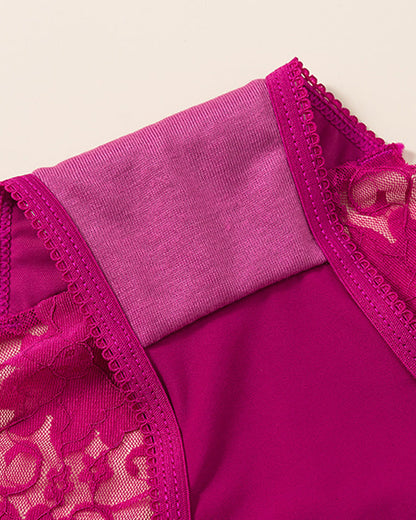 Women's Mesh See-Through Flower Lace Sexy Comfortable Panties