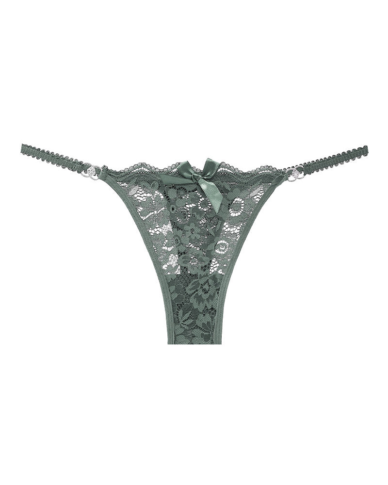 Women's Sexy Floral Lace Translucent Thong
