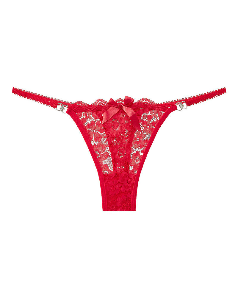 Women's Sexy Floral Lace Translucent Thong