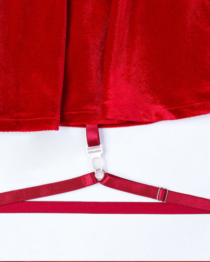Christmas Velvet Heart Decoration Sexy Suit