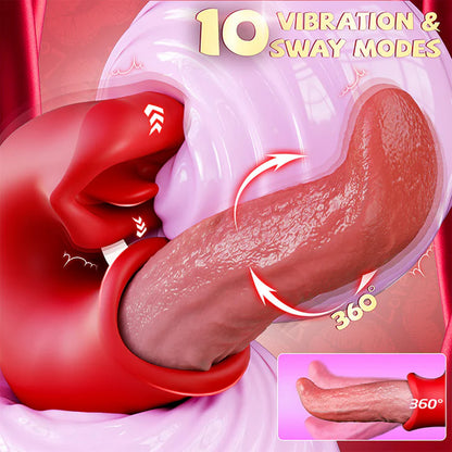 KEREX 3-in-1 Women's Vibrator – G-Spot Thrusting & Licking Toy