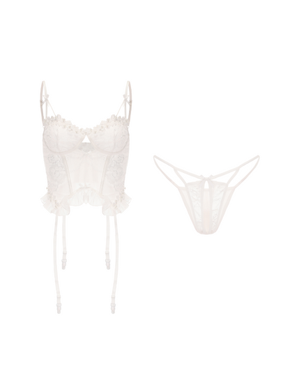 SYNIA Corset with Crotchless String Set