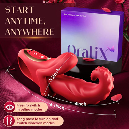 💥 2025 Limited 70% ️OFF 👅 OraliX Suptruck 4-in-1 Thrusting & Licking Tongue Kiwinet Vibrator