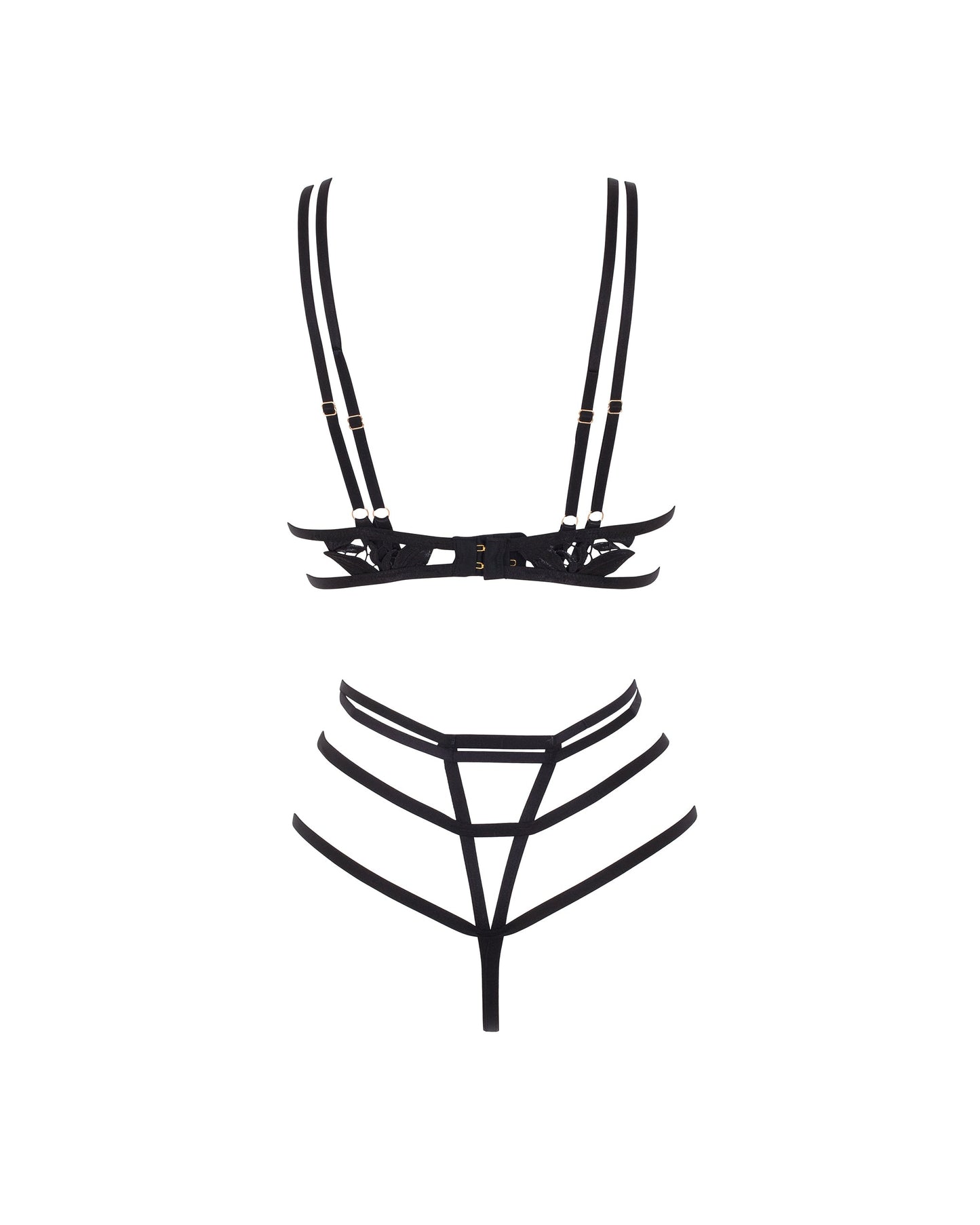 Ophelia Open Bodysuit Black