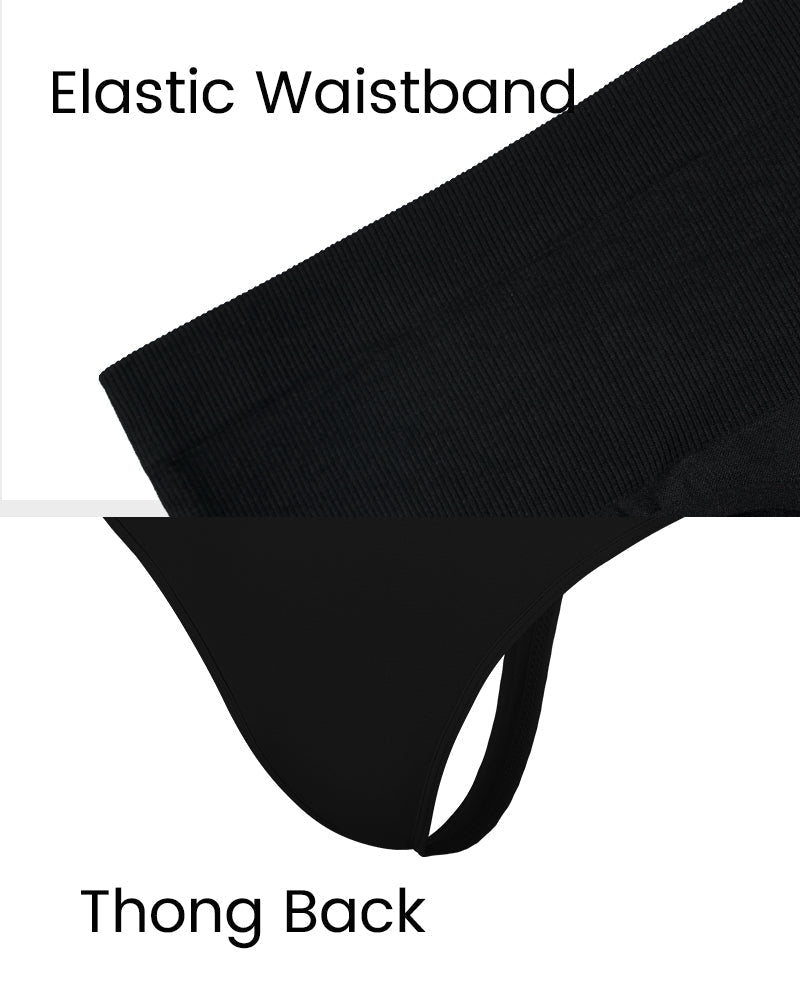 Mid-Waist Tummy Control Thong (2 Pack)