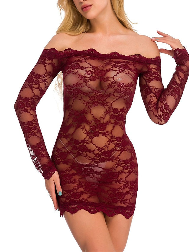 BOMIE Mesh Nightgrown Dress