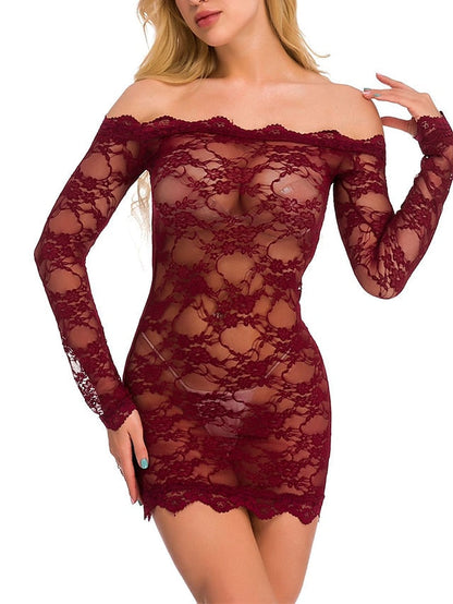 BOMIE Mesh Nightgrown Dress