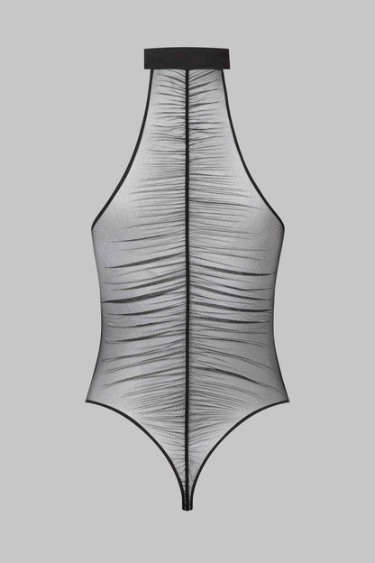 Thong Bodysuit With American Neckline