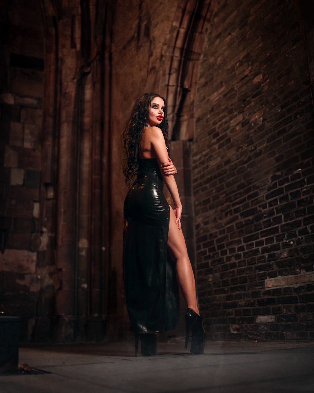 FancyStar® Endless Nights Latex Maxi Dress