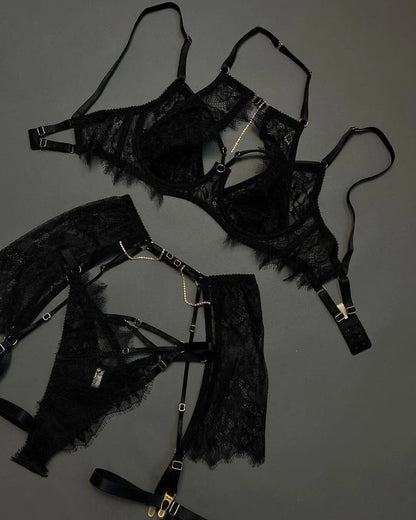 FancyStar™ Widow Lace Lingerie Set