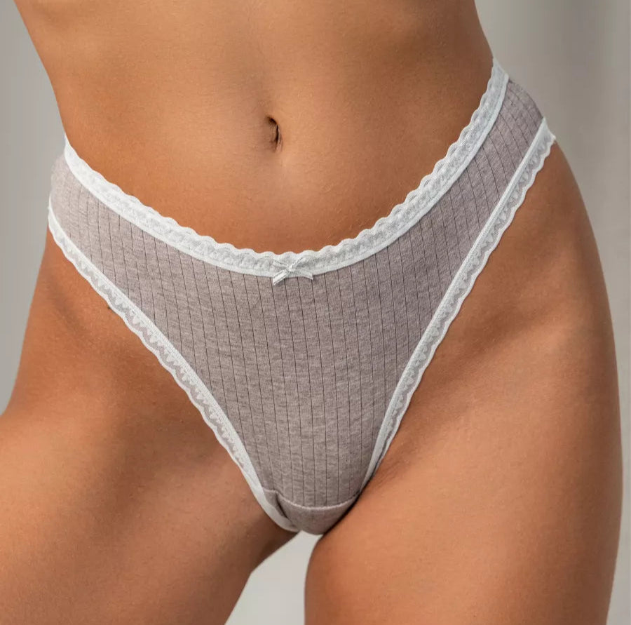 FancyStar™ Lace Border Thong Panties HEMSMTH010