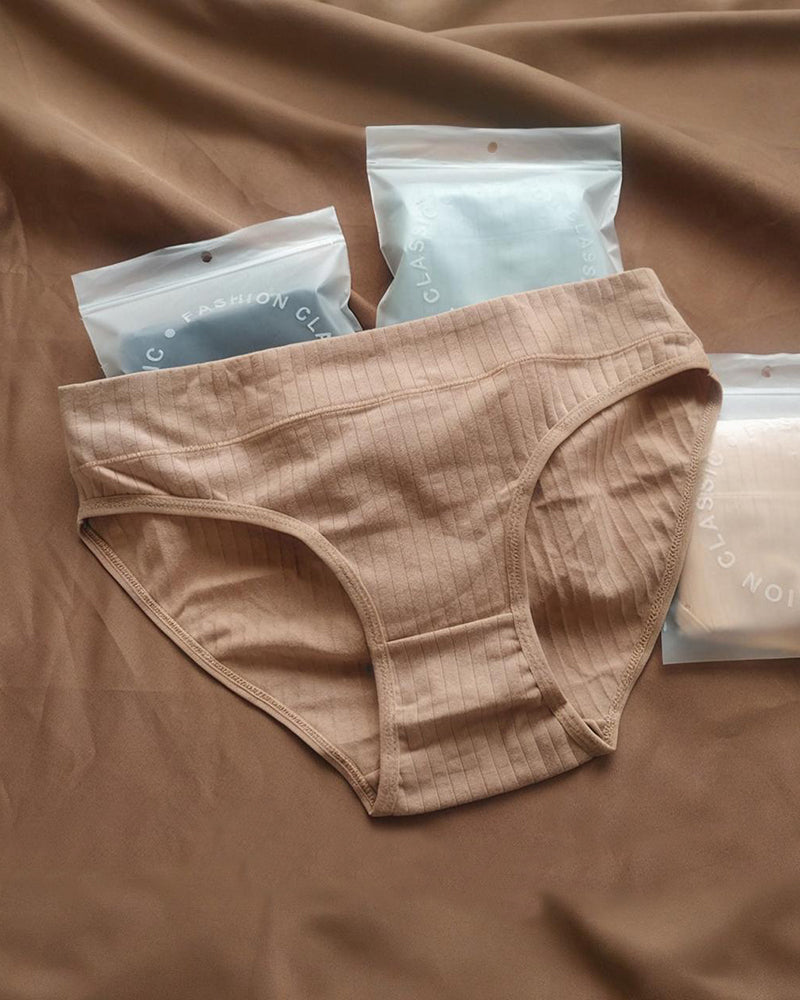 Comfort Cotton Mid-Rise Brief Panties (3/5 Pack)